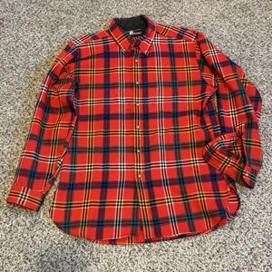 Vintage Red Plaid Flannel Lobo by Pendleton Made in the USA Mens Sz Large
